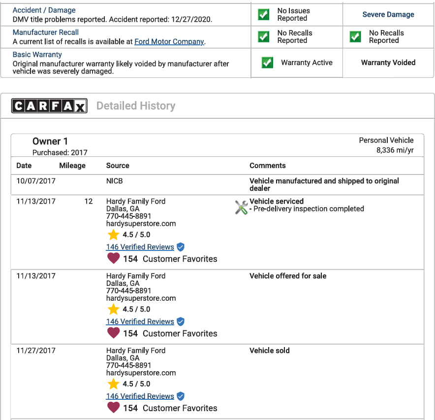 Carfax Report 3 Image