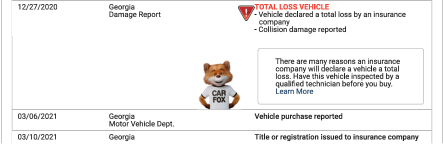 Carfax Report 5 Image